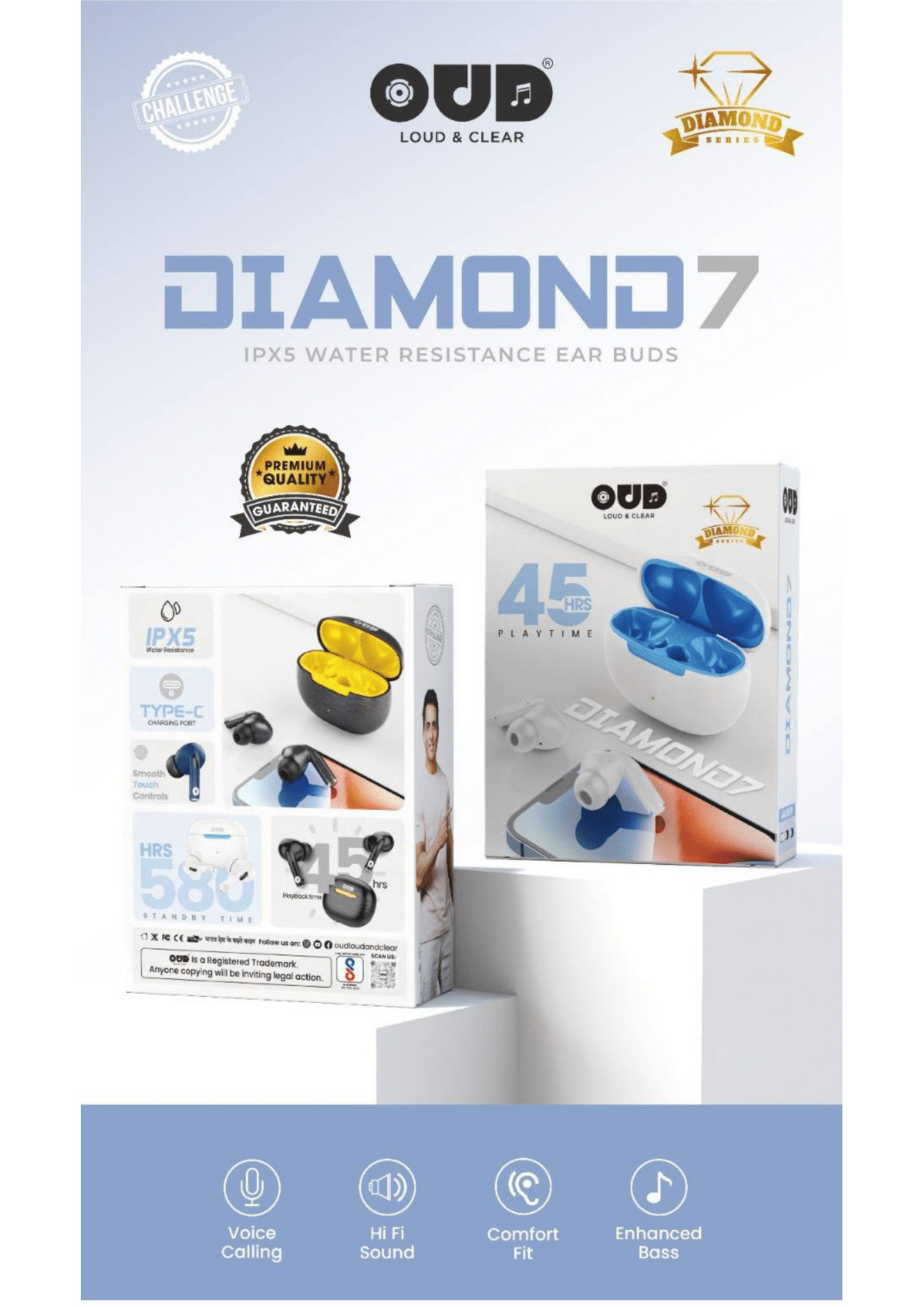 OUD Challenge DIAMOND-7 Earbuds