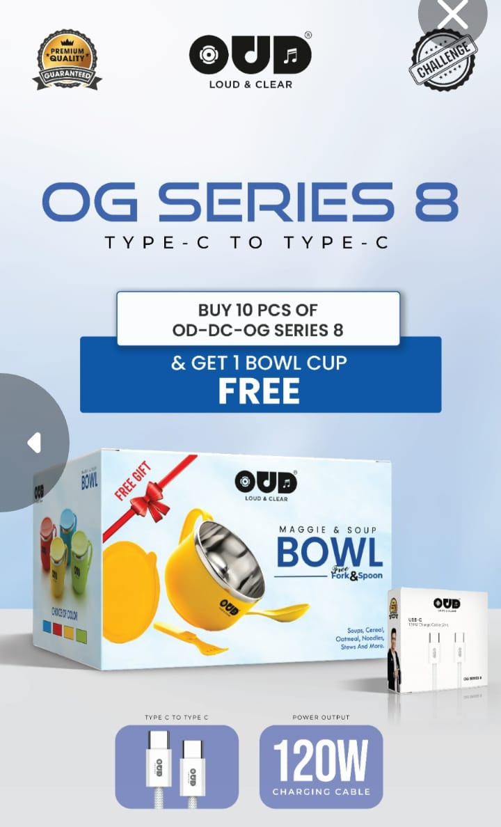 OUD Challenge Data Cable OG SERIES 8 C-TO-C