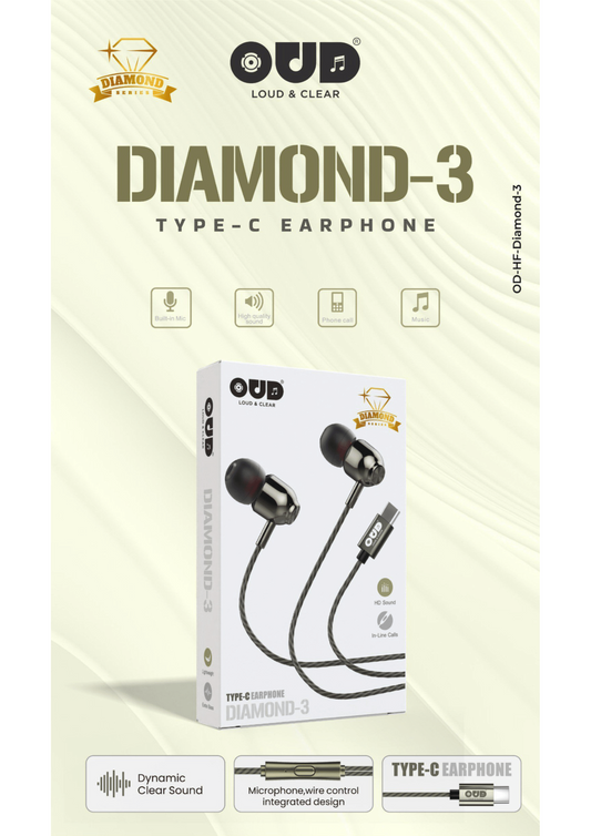 OUD DIAMOND-3 Headphone Type-C