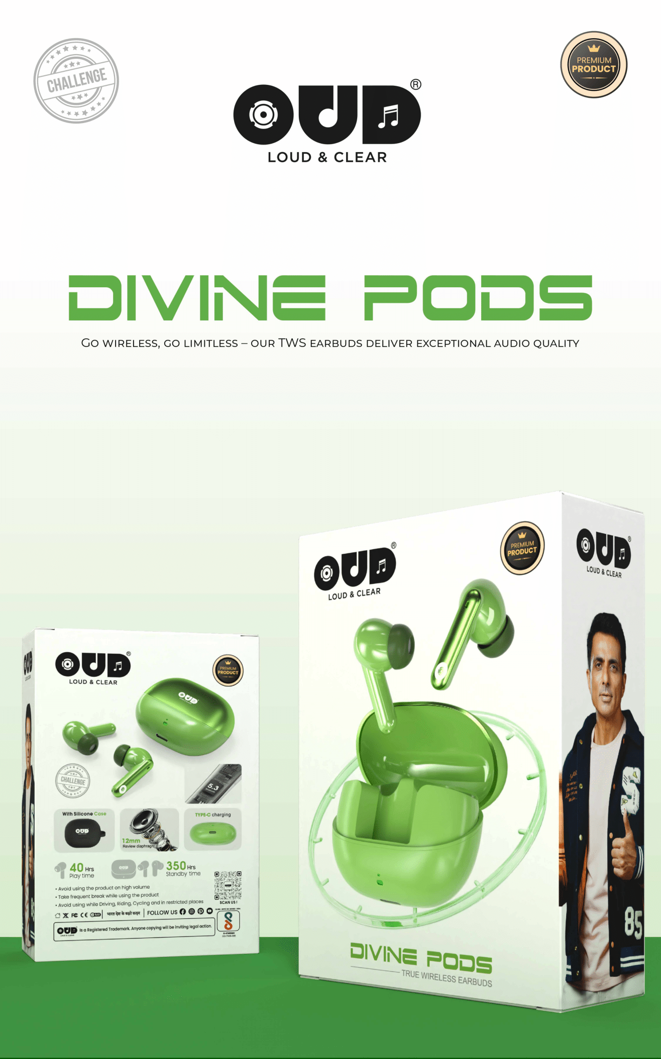 OUD Challenge Earbuds DIVINE PODS