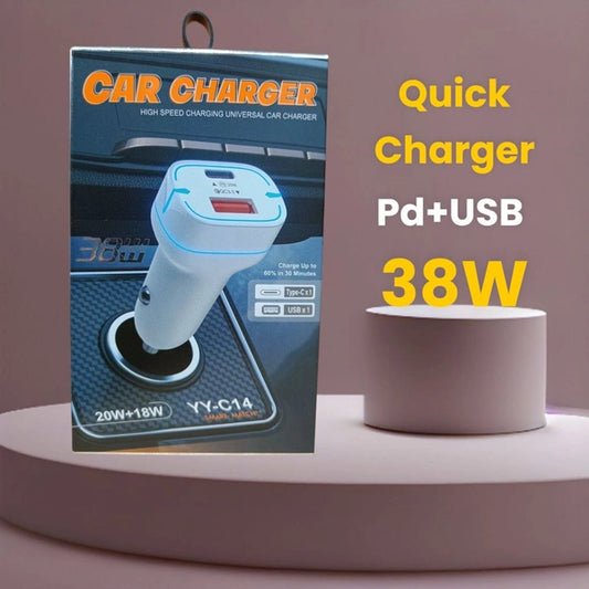 YY-C14 38W PD Car Charger