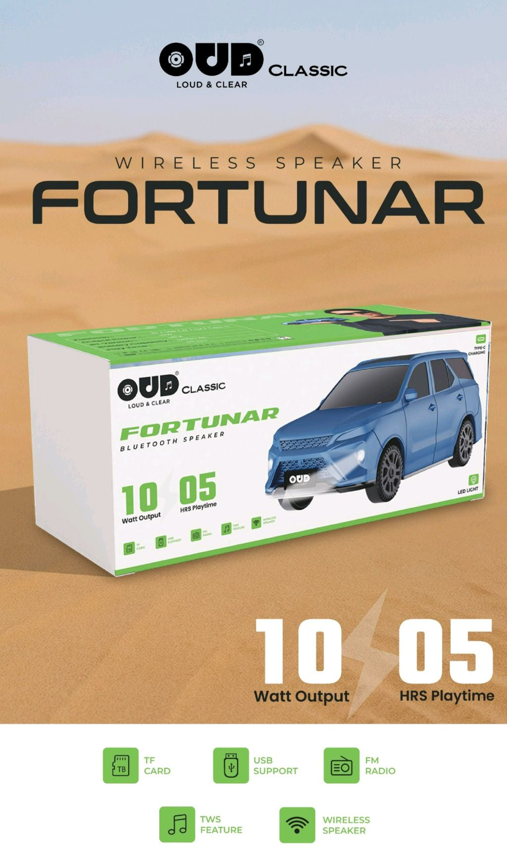 OUD Classic Bluetooth Speaker FORTUNAR