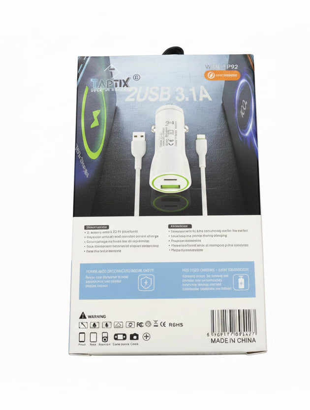 TAPTIX 3.1A PD Car Charger