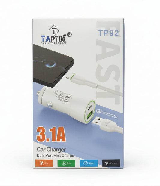 TAPTIX 3.1A PD Car Charger