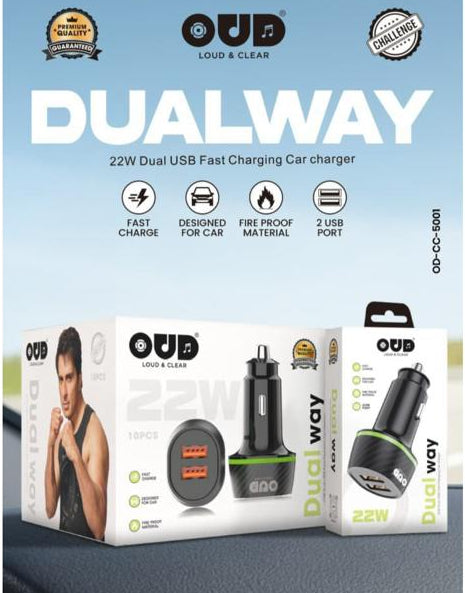 OUD Challenge Car Charger DUALWAY 22W