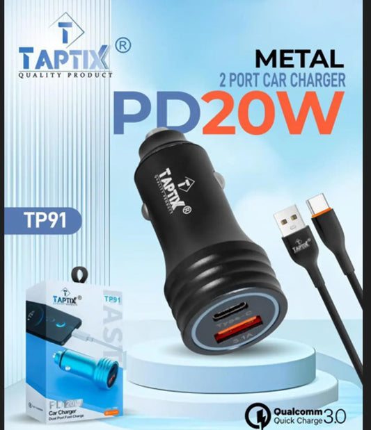 TAPTIX Metal 20W PD Car Charger