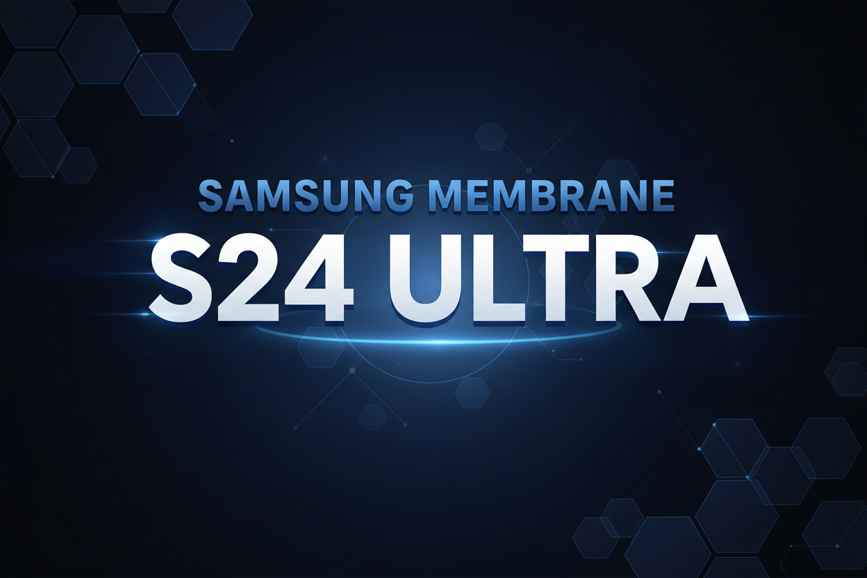 GENRATE A IMAGE in text s24 ultra under big heading SAMSUNG MEMBRANE 